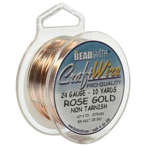 CRAFT WIRE 24GA ROUND 10YD NON TARNISH GOLD