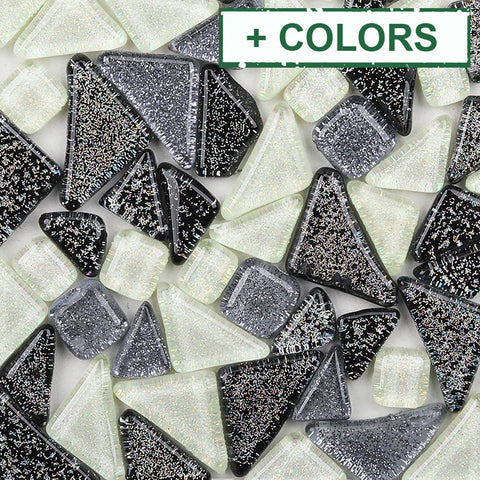 Irregular Transparent Glass Cabochons, Mosaic Tiles, for Home Decoration or DIY Crafts