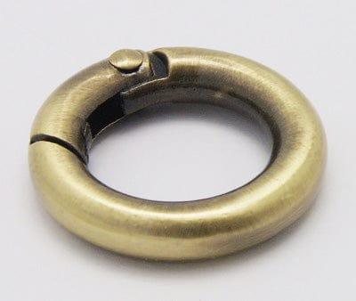 BeadsBalzar Beads & Crafts Alloy Spring Gate Rings, O Rings, Antique Bronze, 6 Gauge, 20x4mm