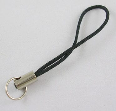 BeadsBalzar Beads & Crafts Black Mobile Phone Strap 45mm cord loop ends