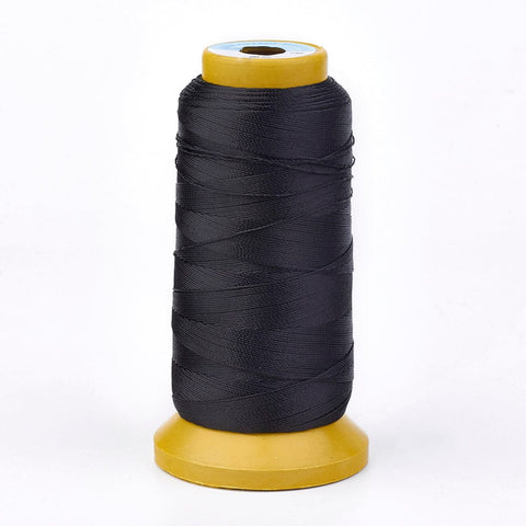 BeadsBalzar Beads & Crafts BLACK Polyester Sewing Thread 0.2mm