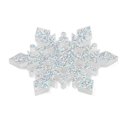 BeadsBalzar Beads & Crafts Christmas Theme Acrylic Pendants, Silver, Snowflake Size: about 39x49mm