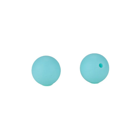 BeadsBalzar Beads & Crafts CYAN Round Silicone Focal Beads, Chewing Beads For Teethers, DIY Nursing