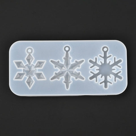 BeadsBalzar Beads & Crafts DIY Pendant Silicone Molds, Resin Casting Molds, Clay Craft Mold Tools, Snowflake