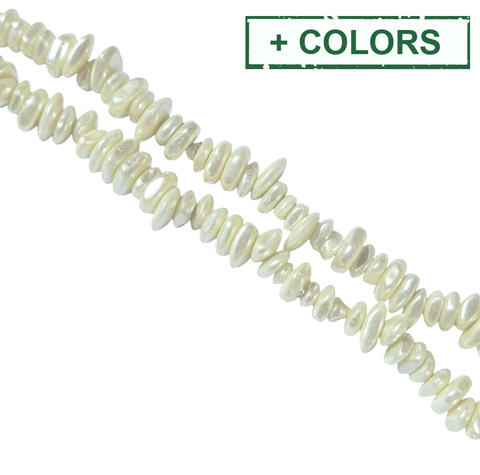 BeadsBalzar Beads & Crafts Elegant Glass Imitation Pearl Chips