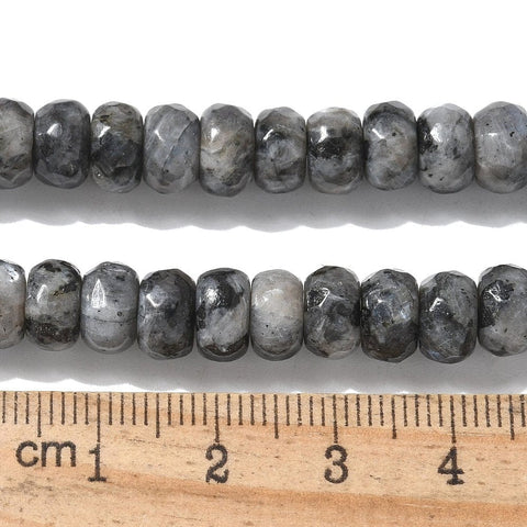 BeadsBalzar Beads & Crafts Faceted Natural Labradorite Abacus Beads Strands 8MM