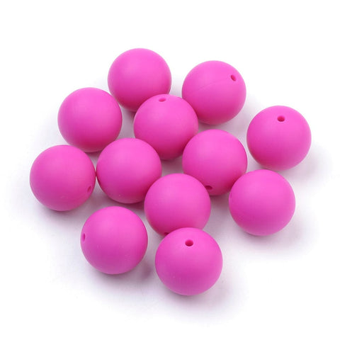 BeadsBalzar Beads & Crafts Food Grade Eco-Friendly Silicone Beads, Round, Camellia 14~15mm