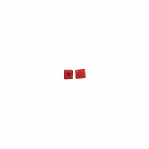 BeadsBalzar Beads & Crafts GC6507D RED Glass Bead Cube 10mm, Hole 4mm