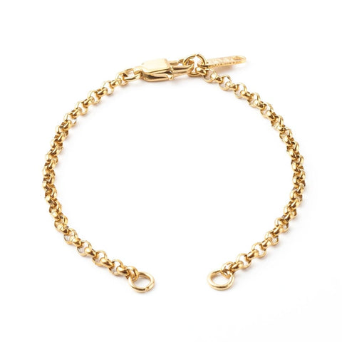 BeadsBalzar Beads & Crafts GOLDEN (SB8830-03) (SB8830-01) 304 Stainless Steel Rolo Chain Bracelet (1 PC)