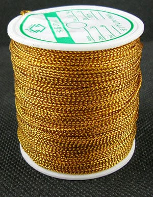 BeadsBalzar Beads & Crafts GOLDENROD 0.8mm Metallic Thread, Embroidery Thread