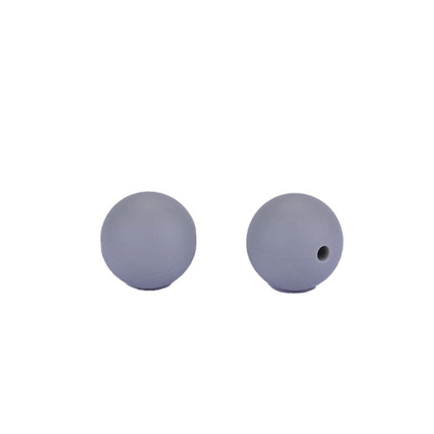 BeadsBalzar Beads & Crafts GREY Round Silicone Focal Beads, Chewing Beads For Teethers, DIY Nursing