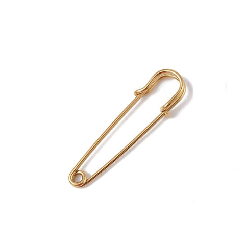 BeadsBalzar Beads & Crafts ION GOLD PLATED Tarnish Resistant 304 Stainless Steel Safety Pins Brooch Findings