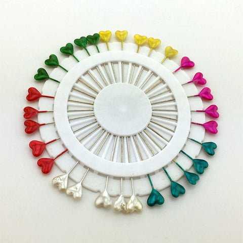 BeadsBalzar Beads & Crafts Iron Pins, with Plastic Head, Corsage Pins, Dress-making Pins, Mixed Color