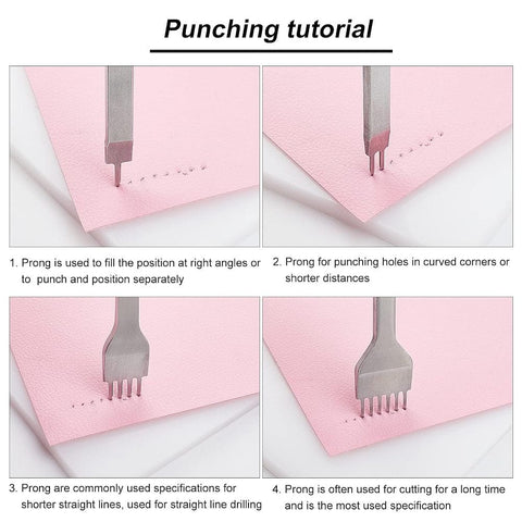 BeadsBalzar Beads & Crafts Leather Craft Hole Punches Tool, with Imitation Leather kit