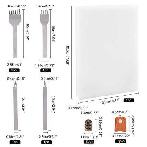 BeadsBalzar Beads & Crafts Leather Craft Hole Punches Tool, with Imitation Leather kit