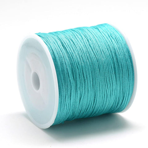 BeadsBalzar Beads & Crafts LIGHT SEA GREEN Nylon Thread, 0.8mm 100 Meters spool