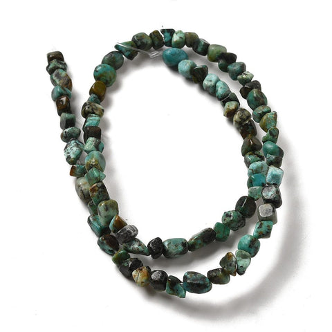 BeadsBalzar Beads & Crafts Natural African Turquoise Jasper Beads Strands, Nuggets, Tumbled Stone