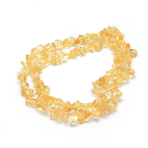 BeadsBalzar Beads & Crafts Natural Citrine Beads Strands, Grade A, Dyed & Heated, Chips