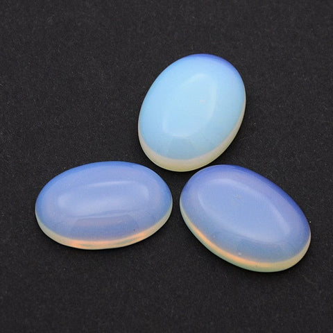 BeadsBalzar Beads & Crafts Opalite Cabochons, Oval 18mm