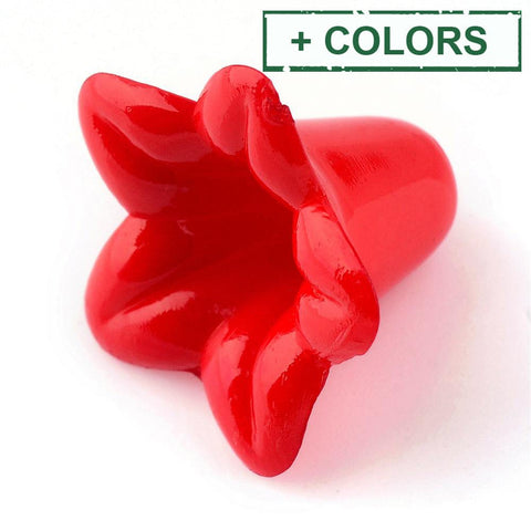 BeadsBalzar Beads & Crafts Opaque Acrylic Beads, Trumpet Flower Beads, Flower, Size: about 17mm long