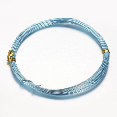 BeadsBalzar Beads & Crafts PALE TURQUOISE Aluminum Craft Wire, Size:20 Gauge, 0.8mm in diameter