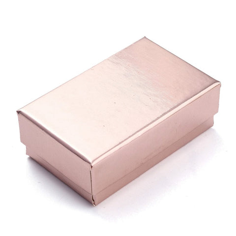 BeadsBalzar Beads & Crafts PINK (BX8774-P) (BX8774-X) Cardboard Gift Box Jewelry Boxes, with Black Sponge Inside, Rectangle,  8.3x5.2x2.9cm (2 PCS)