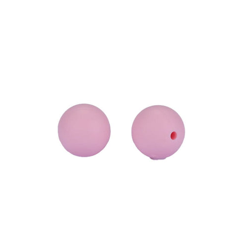 BeadsBalzar Beads & Crafts PINK Round Silicone Focal Beads, Chewing Beads For Teethers, DIY Nursing