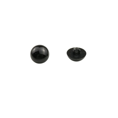 BeadsBalzar Beads & Crafts Plastic Craft Doll Eyes, Half Round Sew On Buttons Eyes, Doll Making Supplies, Black 12.5mm