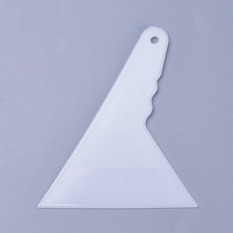 BeadsBalzar Beads & Crafts Plastic Scraper Tool, Triangle, White 12x10cm