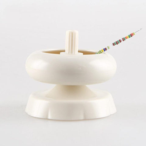 BeadsBalzar Beads & Crafts Plastic Seed Bead Spinner, Adjustable Speed Beads Loader, with Big Eye Beading Needle