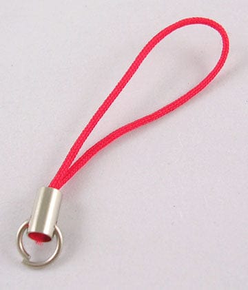 BeadsBalzar Beads & Crafts RED Mobile Phone Strap 45mm cord loop ends