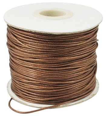 BeadsBalzar Beads & Crafts SIENNA Waxed Polyester Cord, Bead Cord, 0.5mm