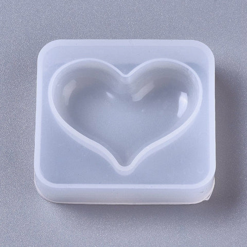 BeadsBalzar Beads & Crafts Silicone Molds, Resin Casting Molds, For UV Resin, Epoxy Resin Jewelry Making, Heart