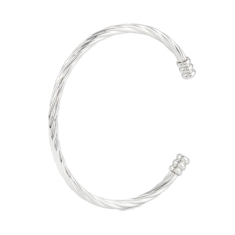 BeadsBalzar Beads & Crafts Stainless Steel 304 Stainless Steel Cable Wire Open Bangle