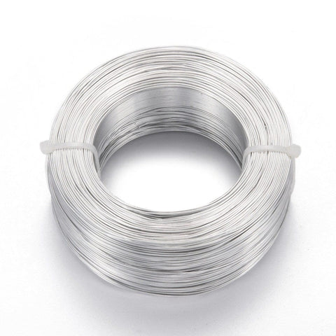 BeadsBalzar Beads & Crafts Stainless Steel Color Round 0.8mm Aluminium craft & Jewellery wire