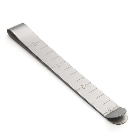 BeadsBalzar Beads & Crafts Stainless Steel Sewing Clip Cloth Ruler, Hemming Clips, Hem Maker Ruler