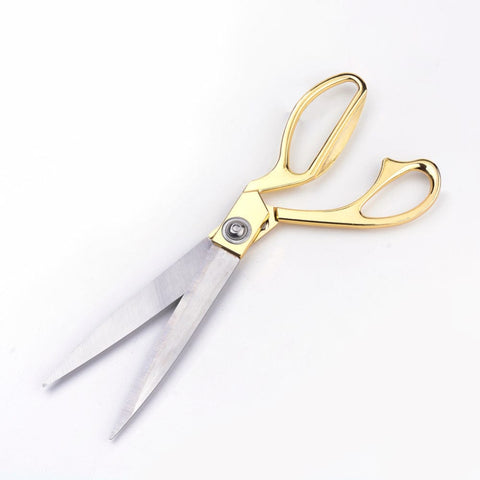 BeadsBalzar Beads & Crafts Stainless Steel Tailor Scissors, Sewing scissors, Gold