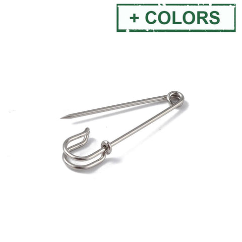 BeadsBalzar Beads & Crafts Tarnish Resistant 304 Stainless Steel Safety Pins Brooch Findings