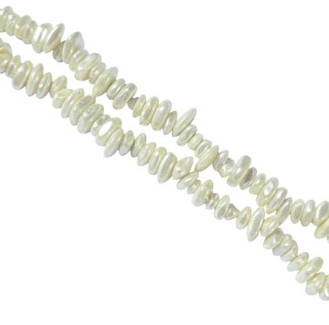 BeadsBalzar Beads & Crafts WHITE Elegant Glass Imitation Pearl Chips