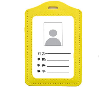 BeadsBalzar Beads & Crafts YELLOW ID Badge Holder, Waterproof Clear Window Card Holder, for School Office, Rectangle