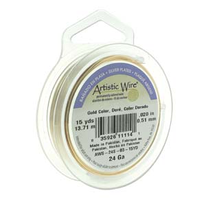 Beadsmith Artistic Wire Silver Gold 24 Gauge | Versatile Copper Jewelry Crafting Wire