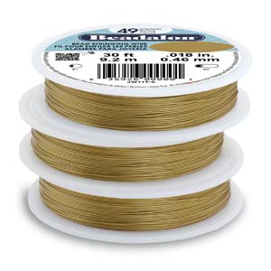 Beadsmith Beadalon 49 strand 0.18 Satin Gold | Durable Jewelry Beading Wire