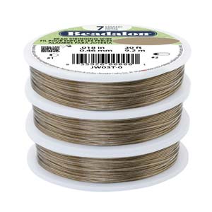 Beadsmith Beadalon 7 strand Wire .015 Bronze | Flexible Jewelry Beading Wire