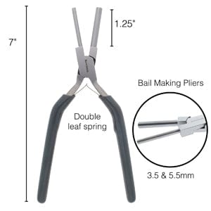 Beadsmith Beadsmith Bail making Plier 3.5-5.5mm with spring