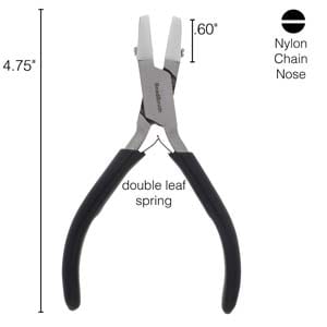 Beadsmith Beadsmith Double Nylon Jaw Chain Nose Pliers 120mm - Essential Tool for Precision Work