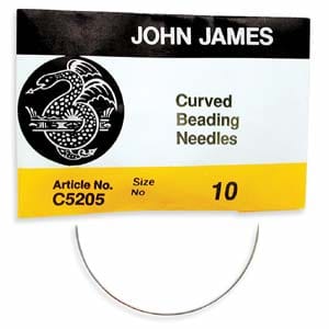 Beadsmith John James Curved Beading Needles #10