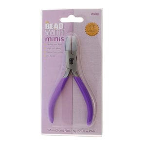 Beadsmith Mini Double Nylon Jaw Flatnose Plier with Spring