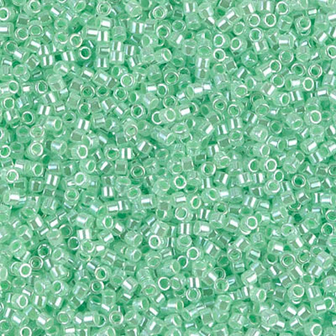 BULK 10g Miyuki Delica 11/0 Lined Crystal Light Green Luster DB0237