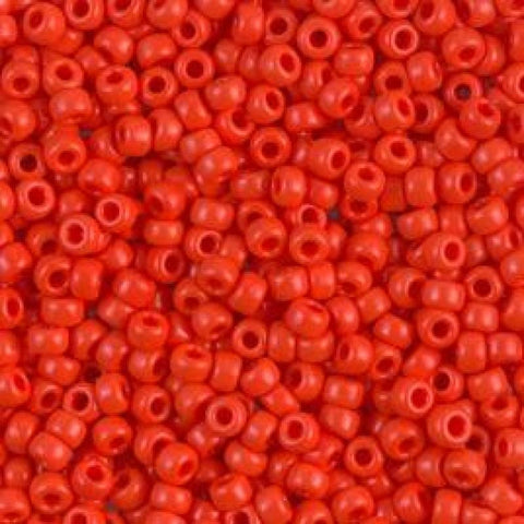 BULK 50g Miyuki Seed Beads 6/0 Opaque Red 0407