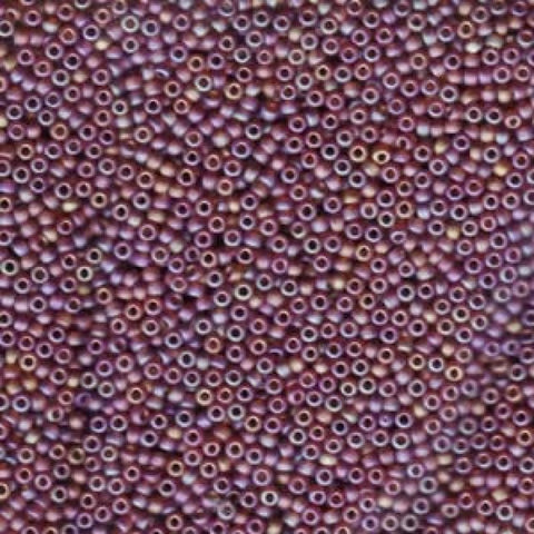 BULK 50g Miyuki Seed Beads 8/0 Dark Topaz AB Matted 0134FR